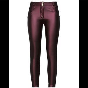FREDDY WR.UP metallic leggings pants deep purple Sz M
